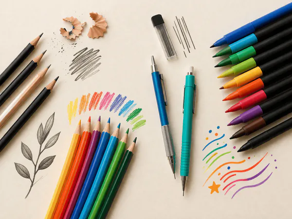 Crayons, Portemines et Feutres