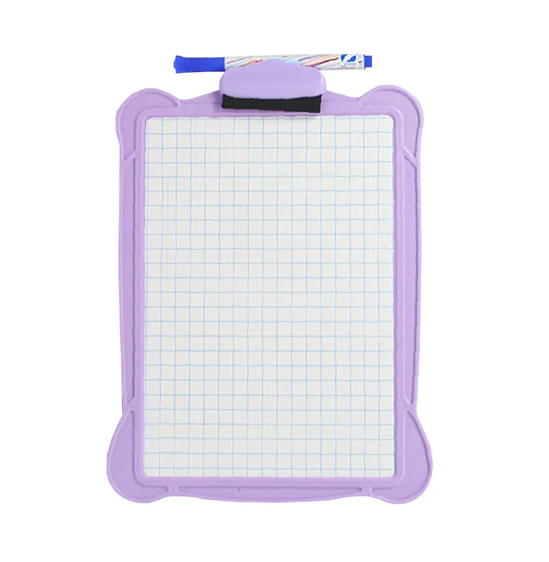 ARDOISE SCOLAIRE AVEC MARQUEUR ET EFFACETTE SCHOLA PASTEL PURPLE - Vue 5