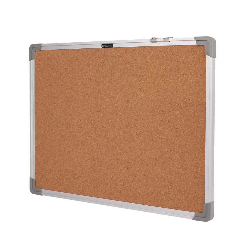 TABLEAU D'AFFICHAGE LIÈGE CADRE ALUMINIUM 45*60 CM DELI