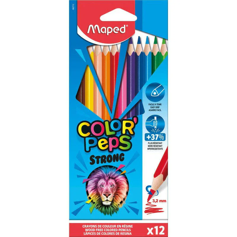 CRAYONS DE COULEUR PAQUET DE 12 GM MAPED 