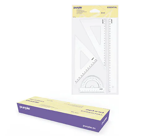 POCHETTE GÉOMÉTRIQUE 30CM PURPLE
