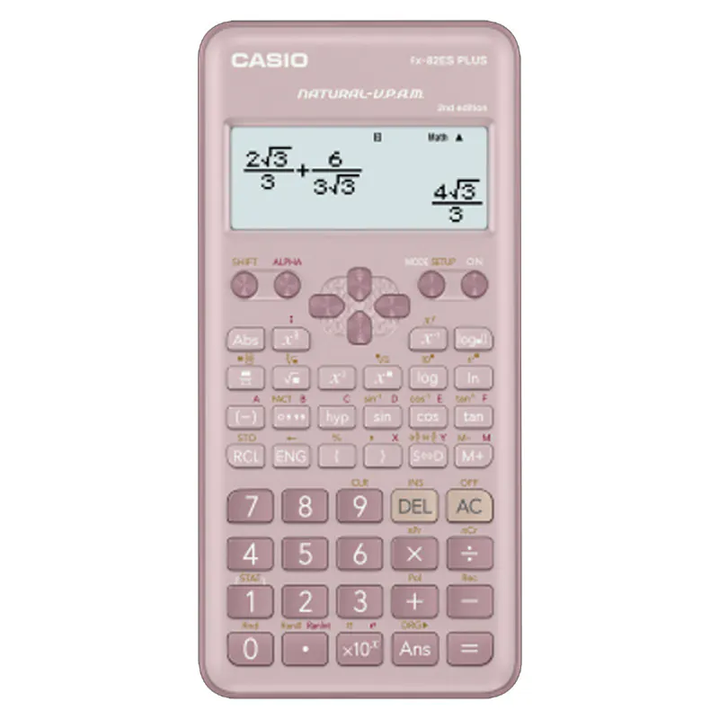 CALCULATRICE SCIENTIFIQUE CASIO fx-82ES PLUS-2PK-2PK ROSE