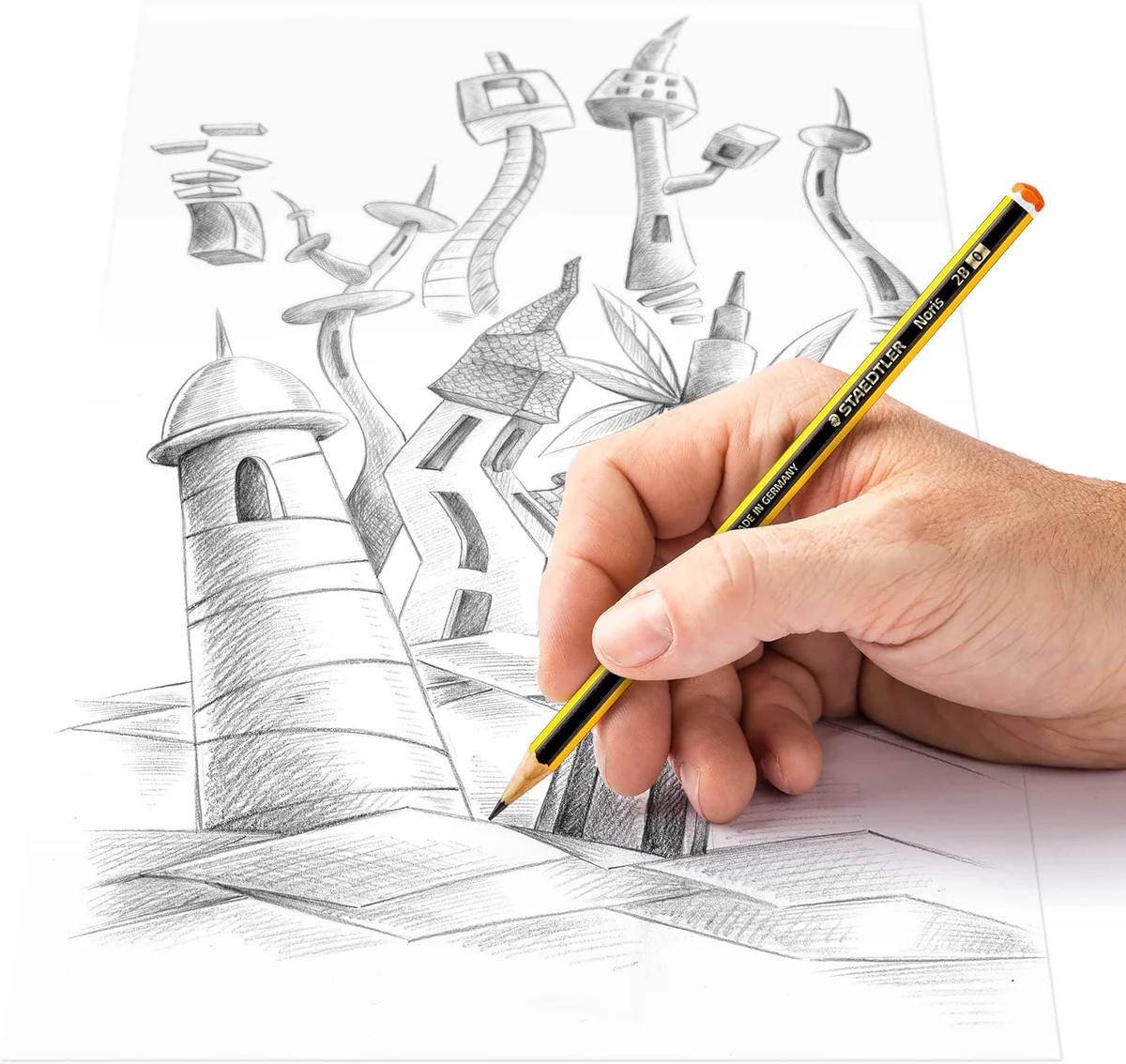 CRAYON GRAPHITE NOIR STAEDTLER N°0 2B - Vue 3