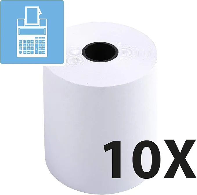 LOT DE 10 BOBINES POUR MACHINE À CALCULER 60GR 57x50 - Vue 2