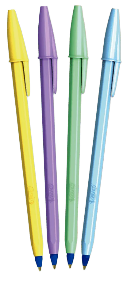 STYLO À BILLE BIC CRISTAL PASTEL BLEU