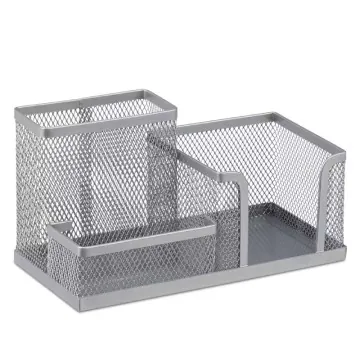 ORGANISATEUR DE BUREAU METAL 3 COMPARTIMENTS GRIS
