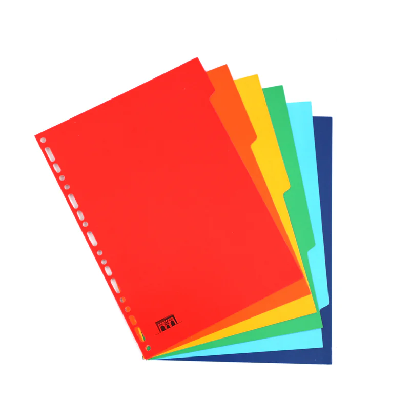 JEU INTERCALAIRES A4 CARTONNEES 6 POSITIONS RIBAT