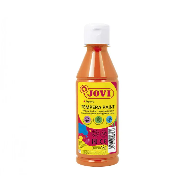 GOUACHE LIQUIDE BOUTEILLE DE 250 ML JOVI ORANGE