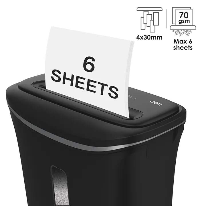 DESTRUCTEURS DE PAPIER DELI E9945 (6 FEUILLES -12 LITRES )