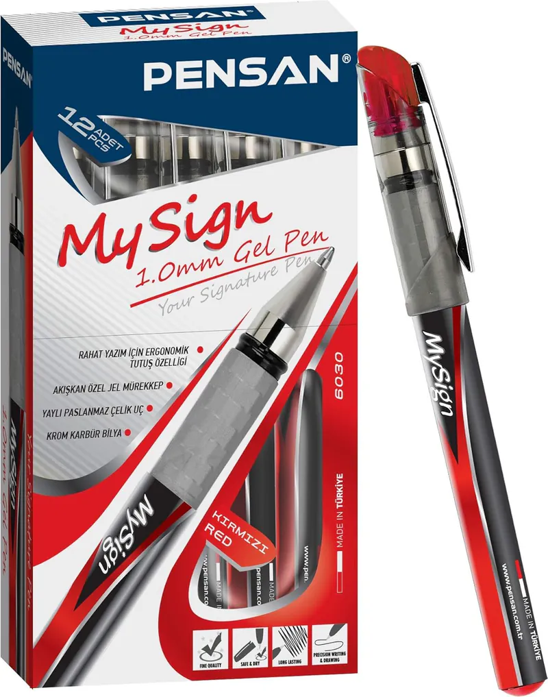 STYLO GEL PENSAN MY SIGN ROUGE