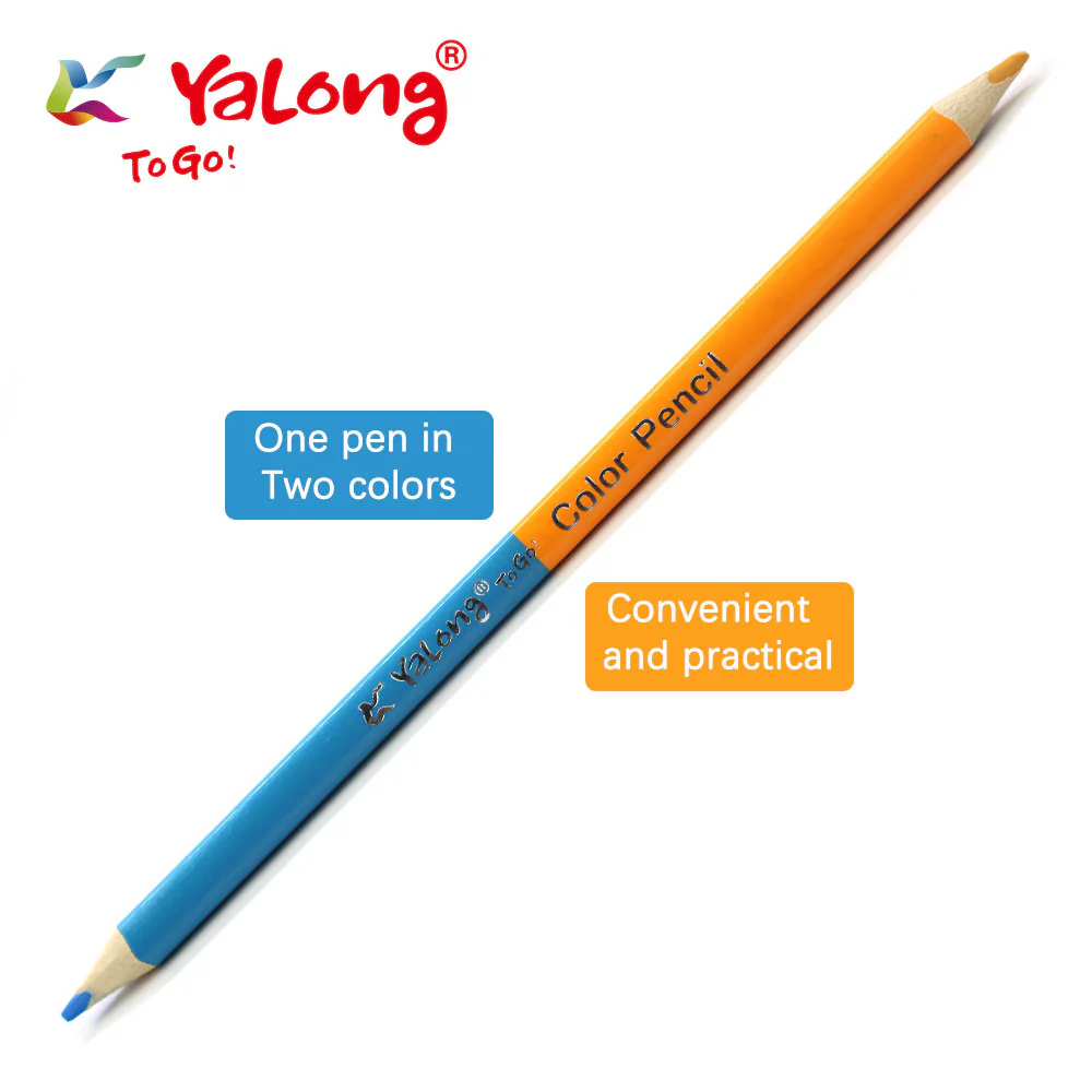 CRAYONS DE COULEUR DOUBLE 
TETE 24 COULEUR YALONG - Vue 2