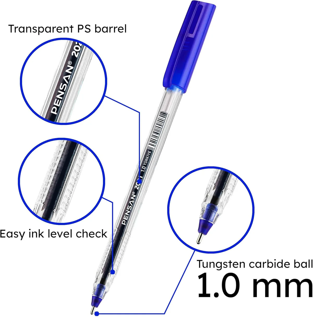 STYLO À BILLE PENSAN 2021 BLEU - Vue 2