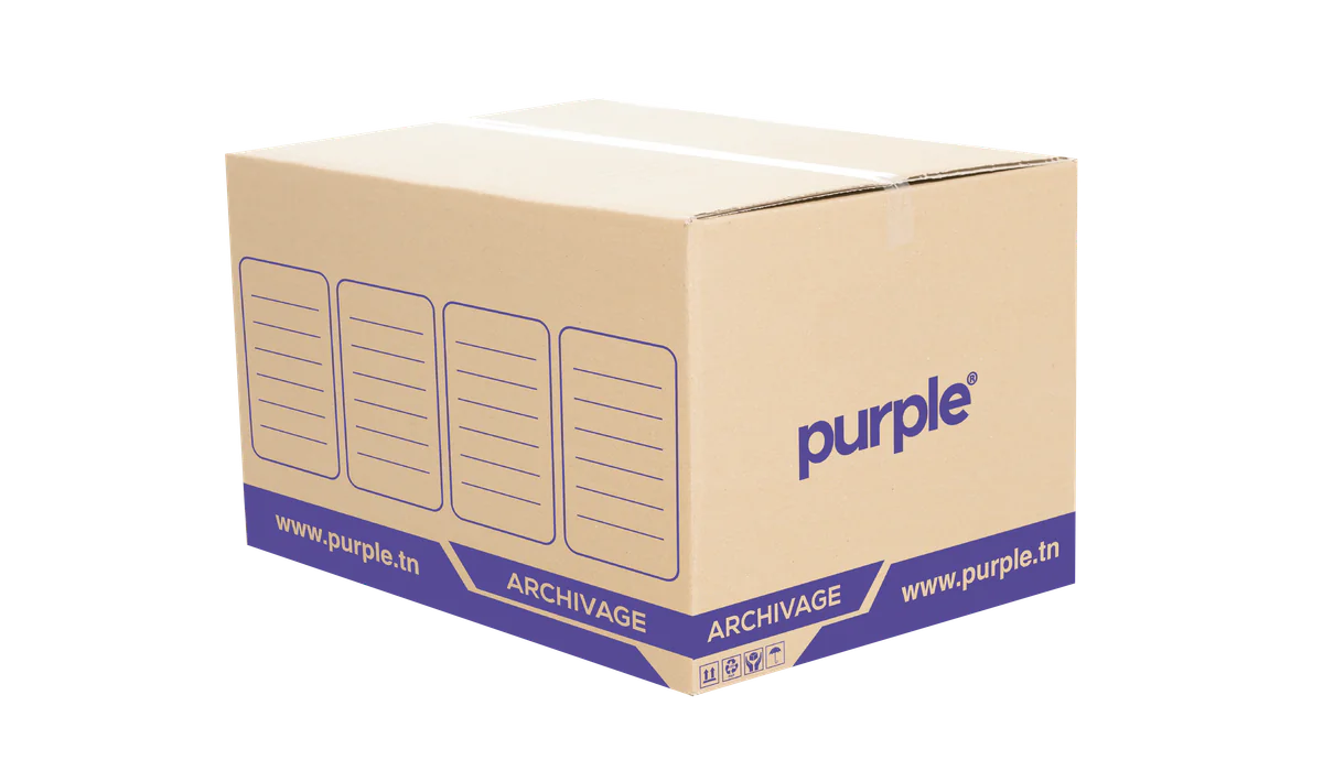 CAISSE DE STOCKAGE DES BOITES D'ARCHIVE (4 BOITES)