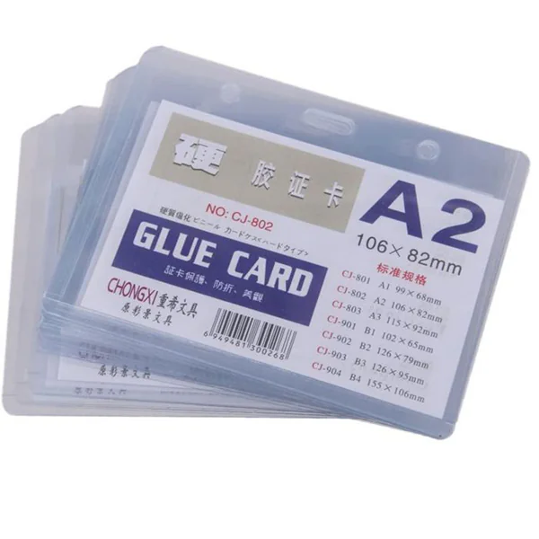 PORTES BADGE TRANSPARENT A2 106 X 82 MM