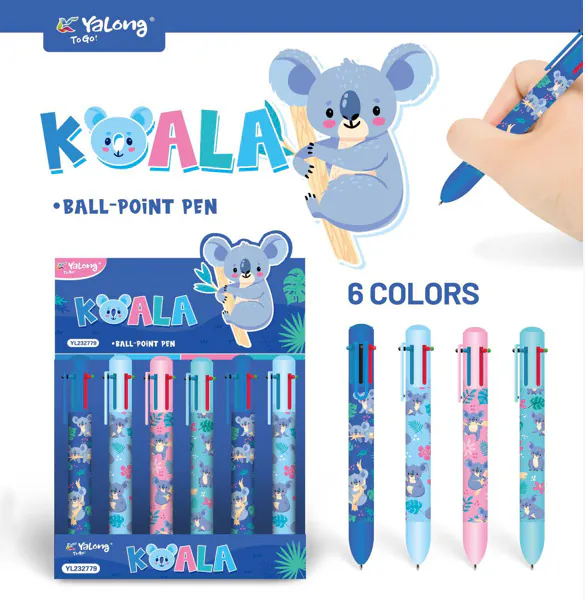 STYLO A BILLE YALONG KOALA 6 COUL
