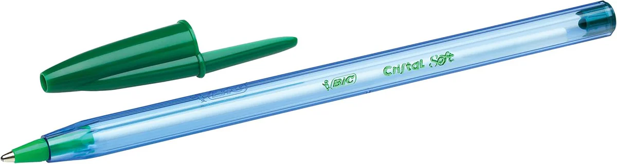 STYLO À BILLE BIC CRISTAL SOFT VERT - Vue 2