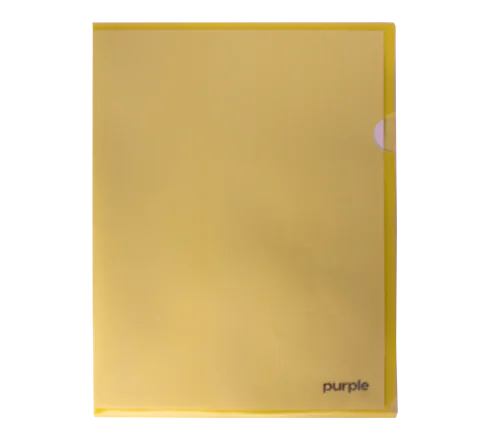 POCHETTES COIN POLYPROPYLENE LISSE JAUNE