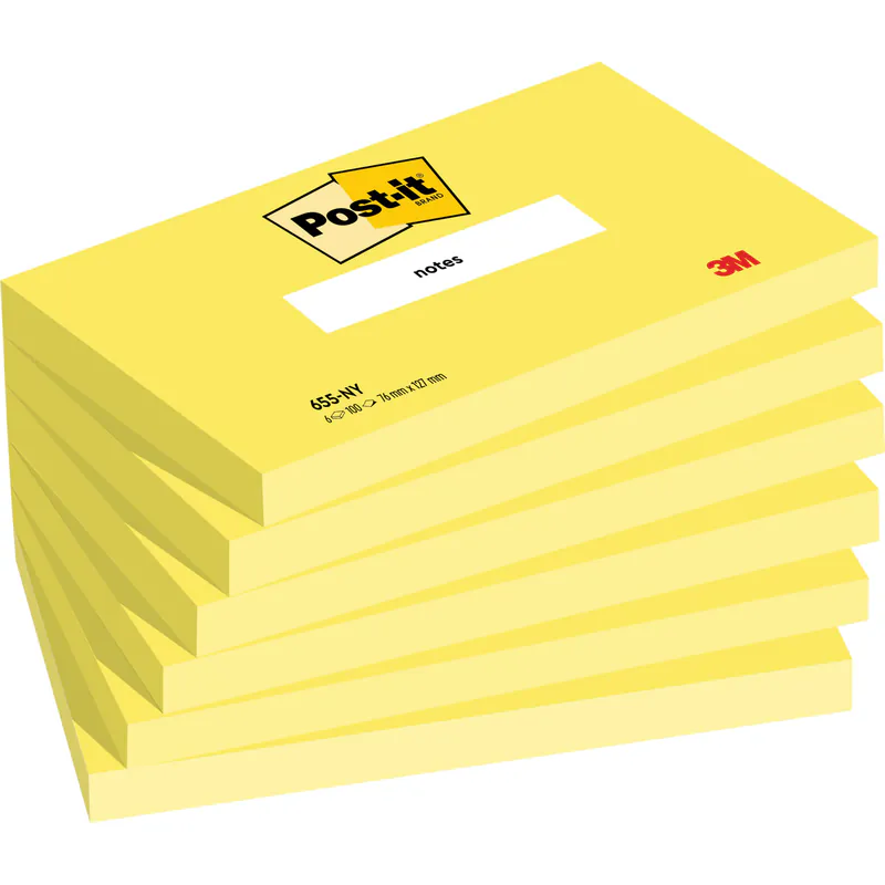 STICK NOTE 125*75 JAUNE PASTEL 100F