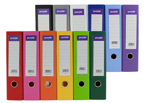 LOT DE 10 CLASSEURS À LEVIER DOS 75MM