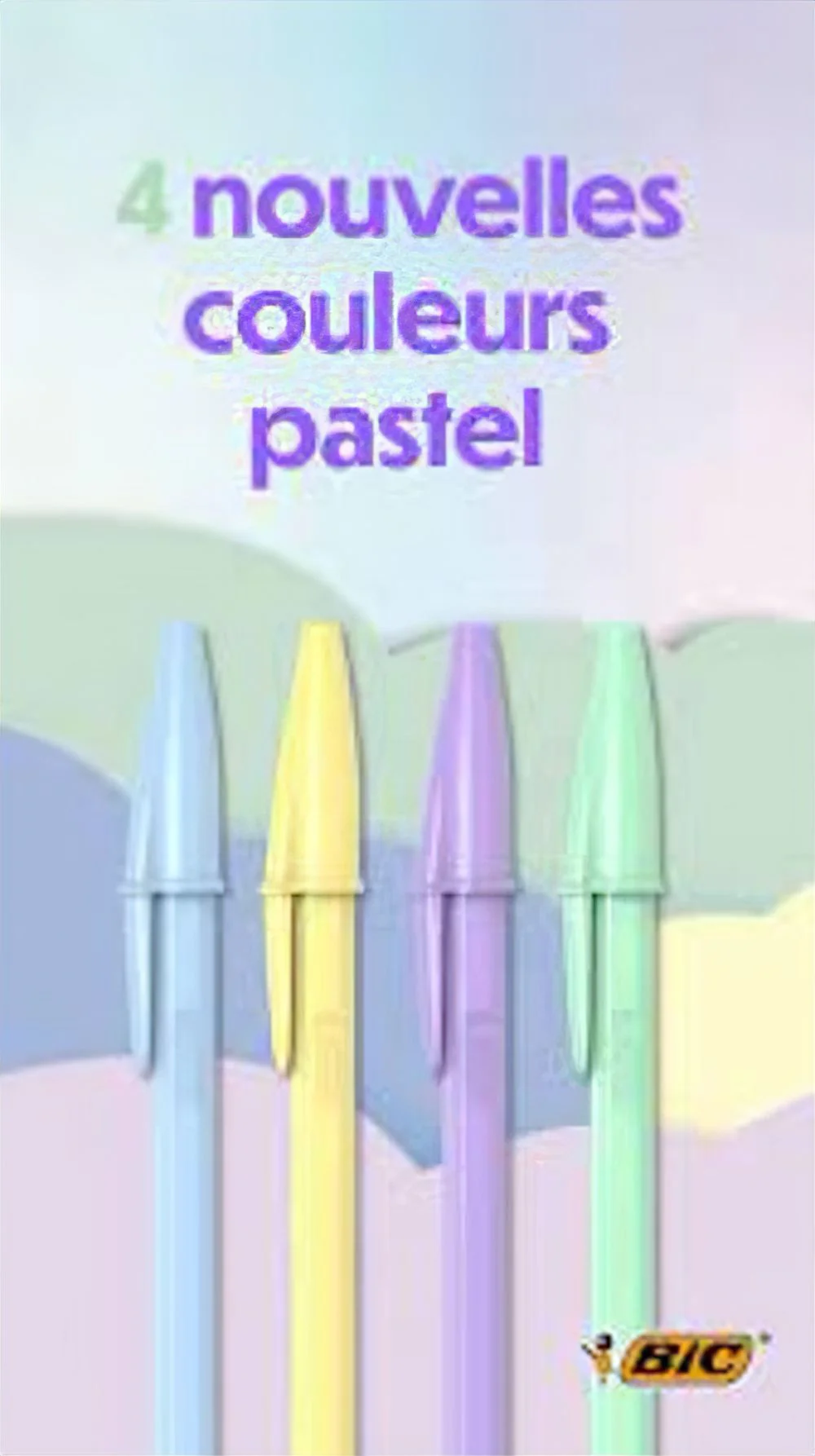 STYLO À BILLE BIC CRISTAL PASTEL BLEU