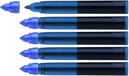 CARTOUCHE DE RECHANGE POUR STYLO ROLLER ONE CHANGE BLEU PAQUET DE 5 BLEU