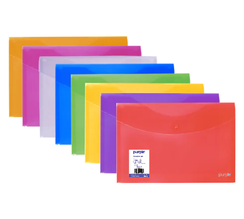 POCHETTE À BOUTON PRESSION A4 EN PP