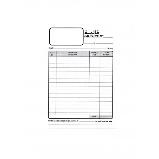 CARNET FACTURE DOUBLE PM 20*2F