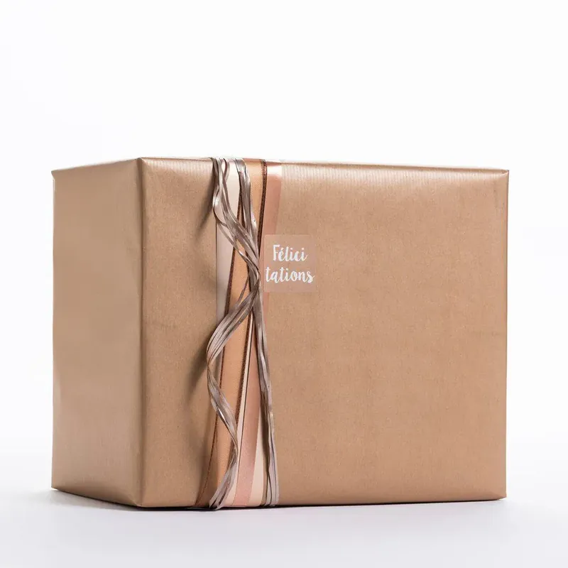 PAPIER CADEAU KRAFT COULEUR BRONZE - Vue 2