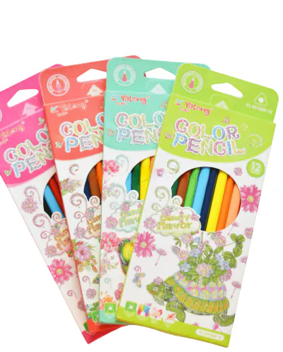 CRAYONS DE COULEUR PARFUME PAQUET DE 12 GM YALONG 