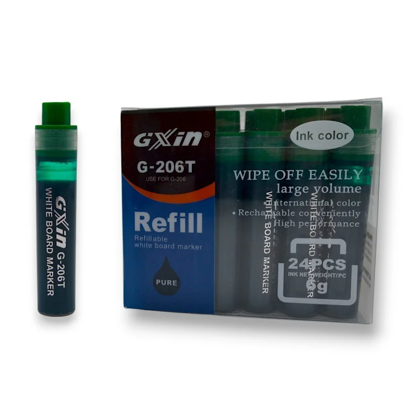 RECHARGE MARQUEUR POUR TABLEAU BLANC GM GXIN VERT