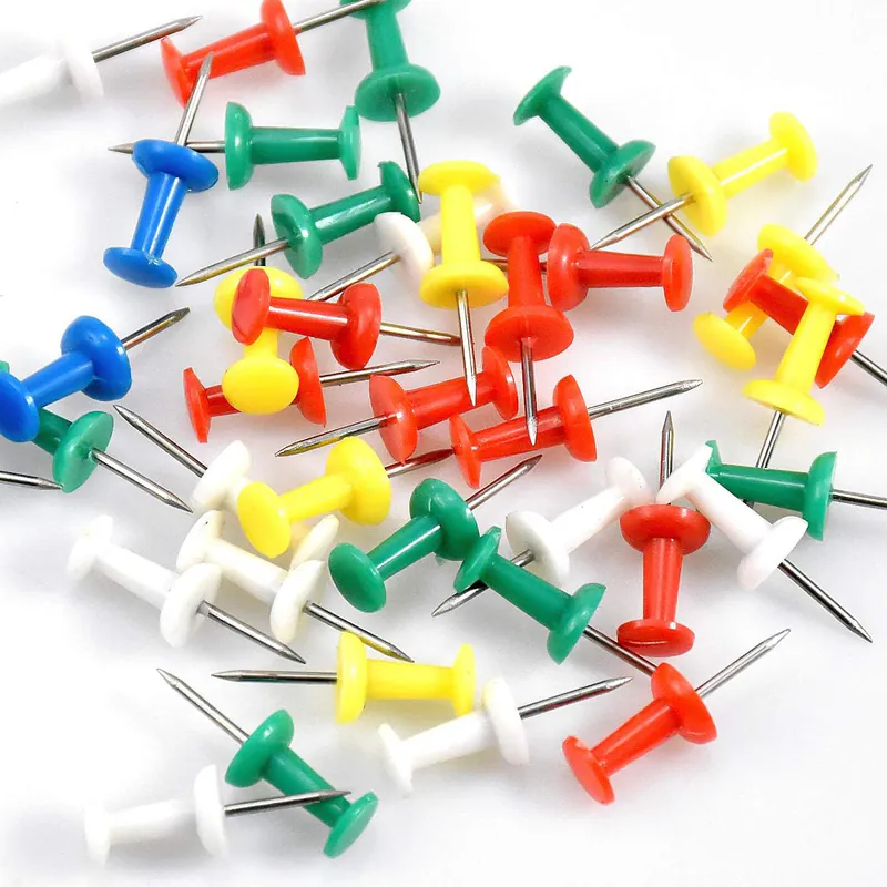 PAQUET DE 50 EPINGLE TABLEAU LIEGE COULEUR ASSORTIS