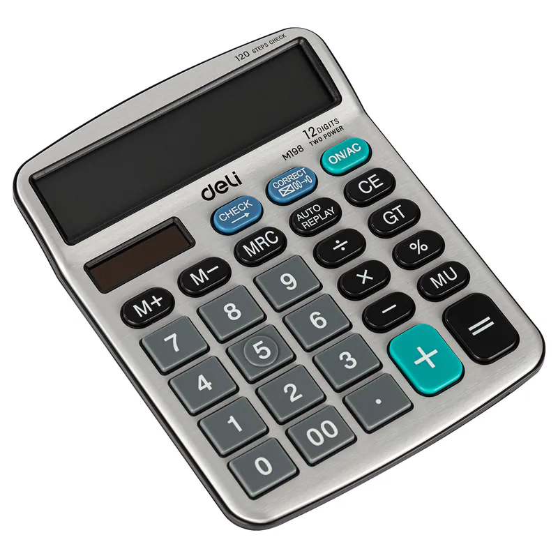 CALCULATRICE DE BUREAU 12 CHIFFRES DELI ARGENT M19810 - Vue 3