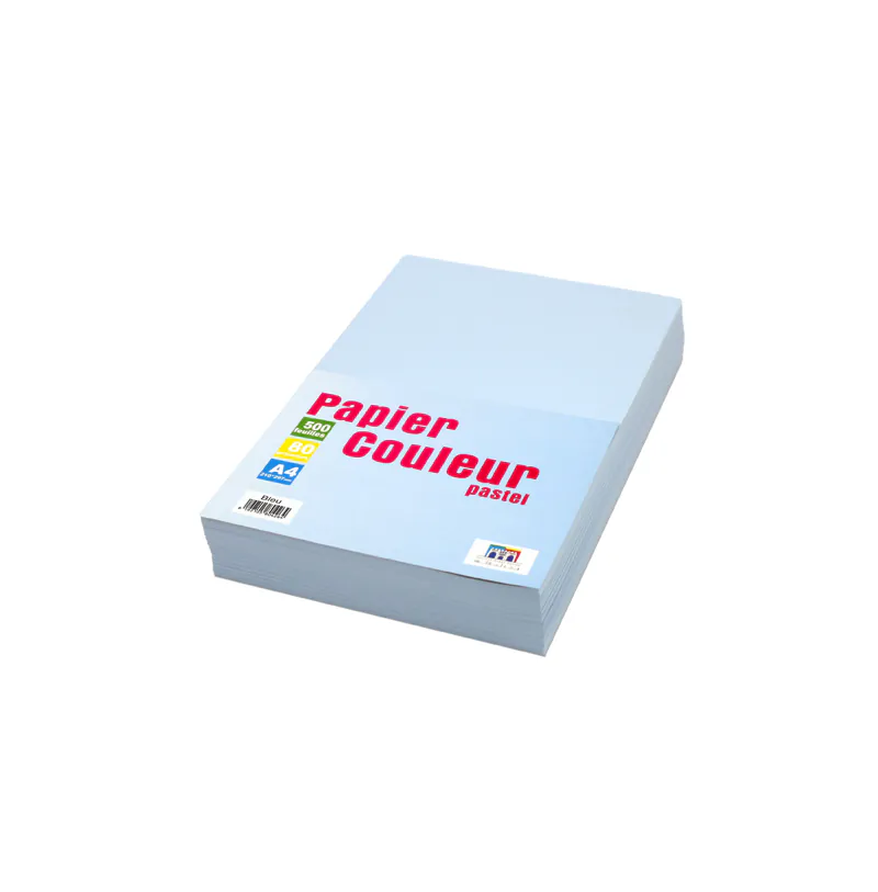 PAPIER COULEUR BLEU PASTEL 80GR A4 500F RIBAT