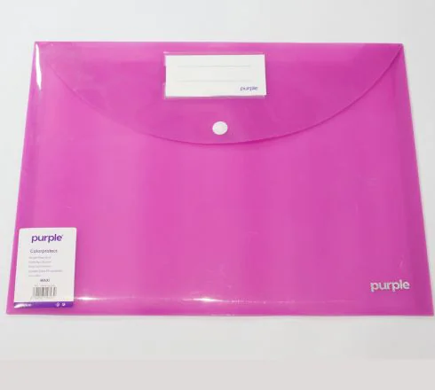 POCHETTE À BOUTON MAXI EN POLYPROPYLÈNE VIOLET