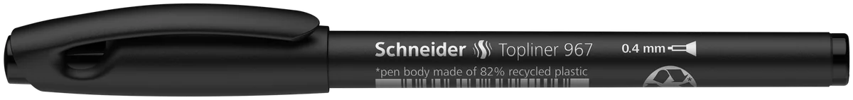 STYLO FEUTRE POINTE FINE SCHNEIDER TOPLINER 967 NOIR - Vue 3