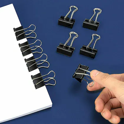 BINDER CLIP 51MM  PAQUET DE 12 NOIR DELI - Vue 3