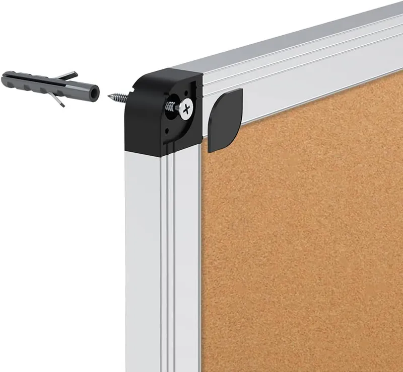 TABLEAU D'AFFICHAGE LIÈGE CADRE ALLUMINIUM 60 X 90 CM 2X3 - Vue 3