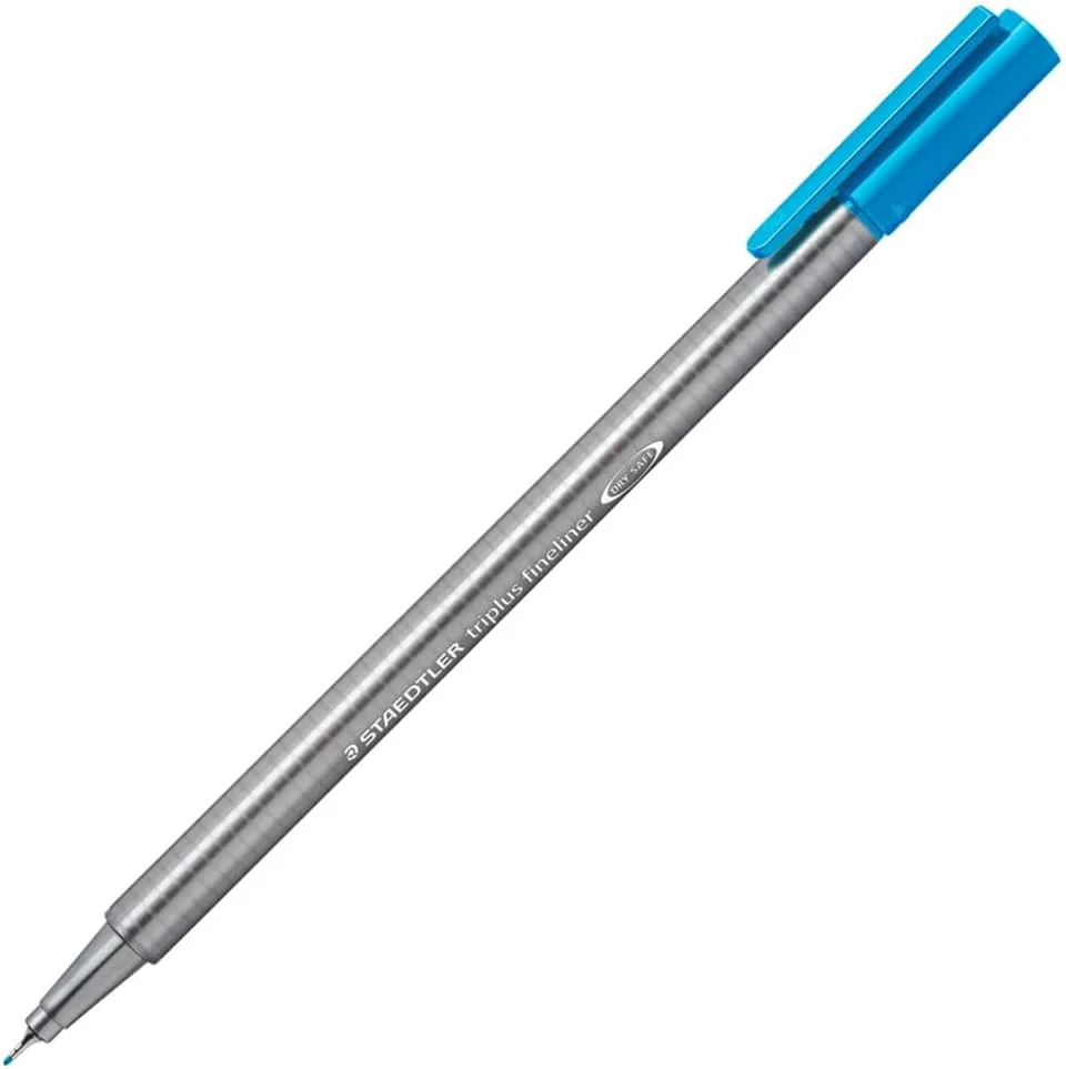 STYLO FEUTRE POINTE FINE TRIPLUS STAEDTLER BLEU CLAIR
