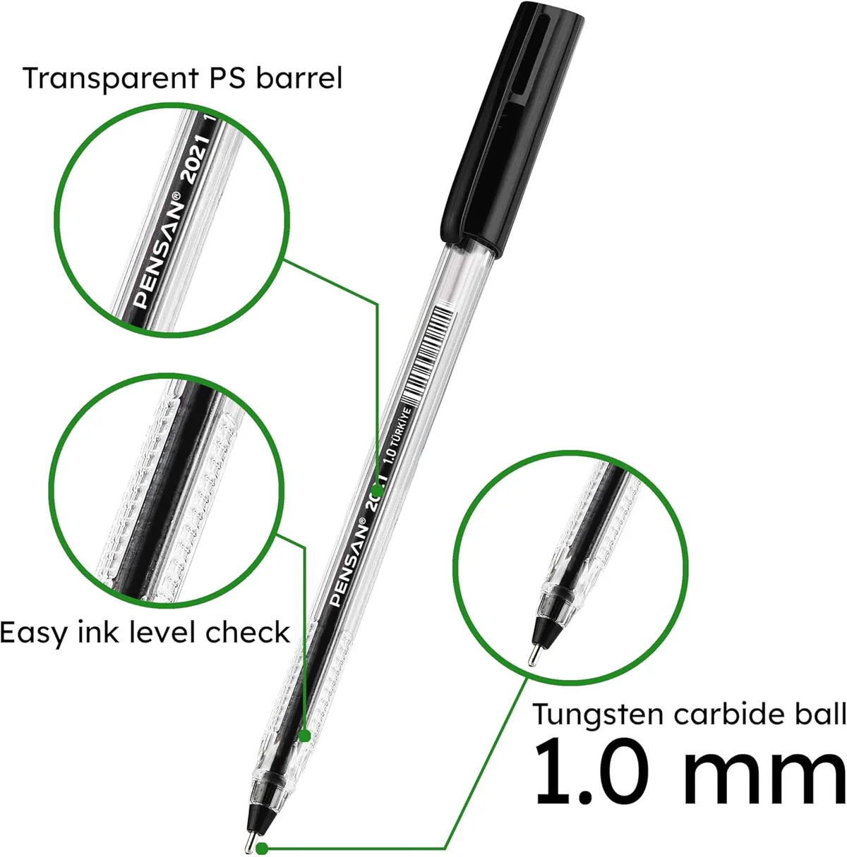 STYLO À BILLE PENSAN 2021 NOIR - Vue 2