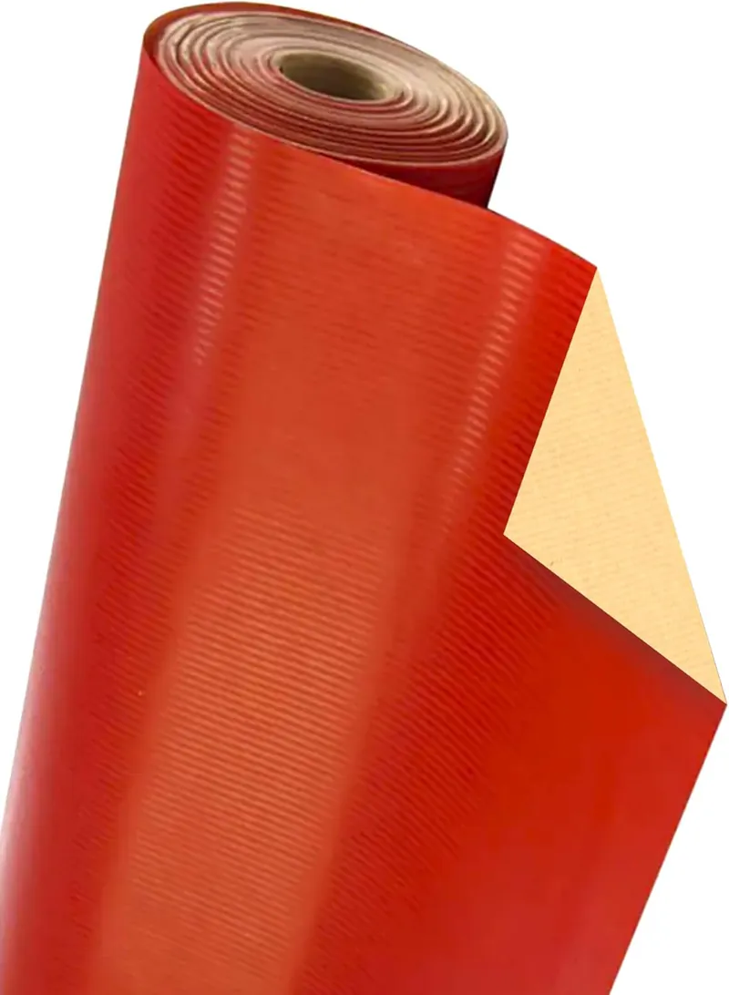 PAPIER CADEAU KRAFT COULEUR ROUGE BORDEAU
