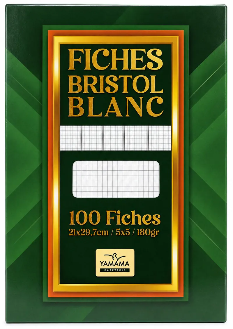 FICHES BRISTOL BLANC GM YAMAMA PQT 100