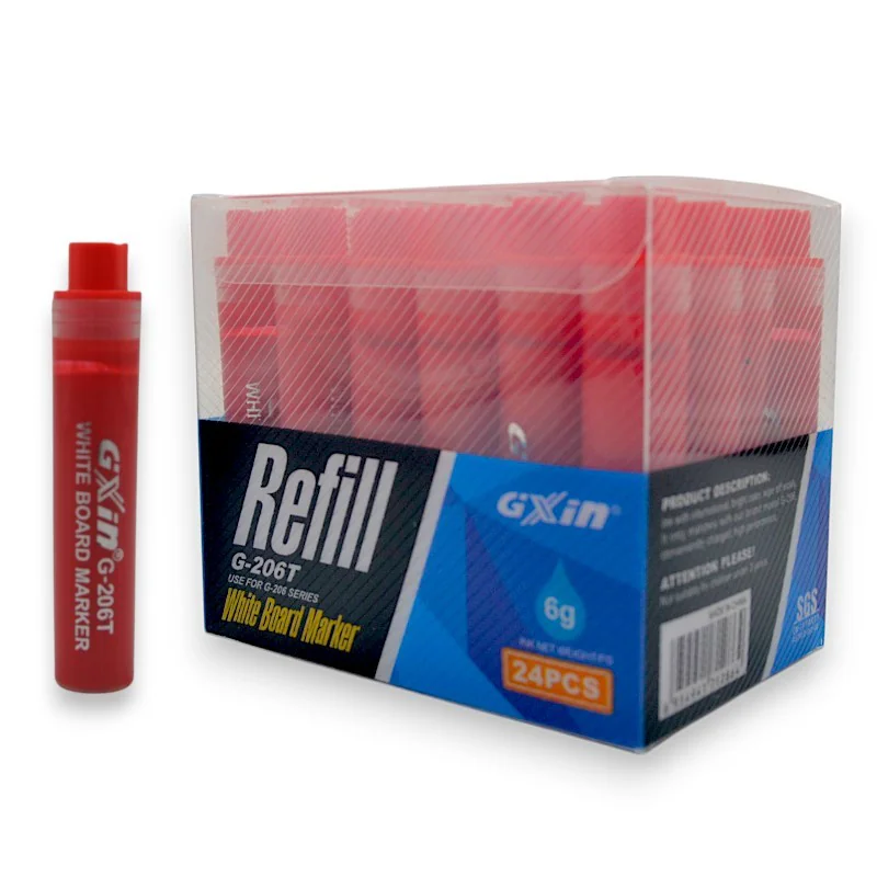 RECHARGE MARQUEUR POUR TABLEAU BLANC GM GXIN ROUGE