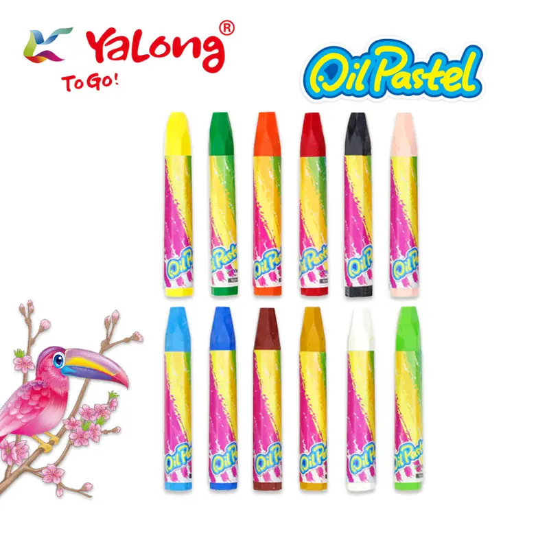 CRAYON DE CIRE PQT DE 12 YALONG  - Vue 2
