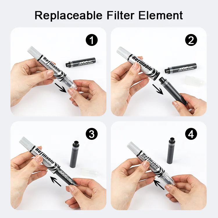 MARQUEUR POUR TABLEAU BLANC GXIN RECHARGABLE ROUGE - Vue 3