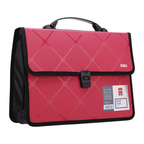 VALISE DE CLASSEMENT DELI A4 ROUGE