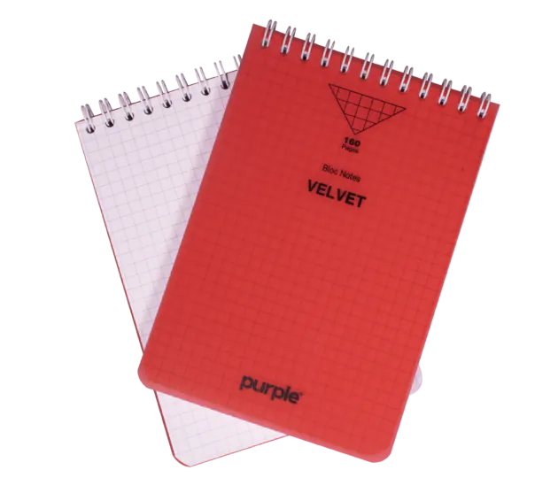 BLOC NOTE WIREO PP A5 100P VELVET - Vue 3