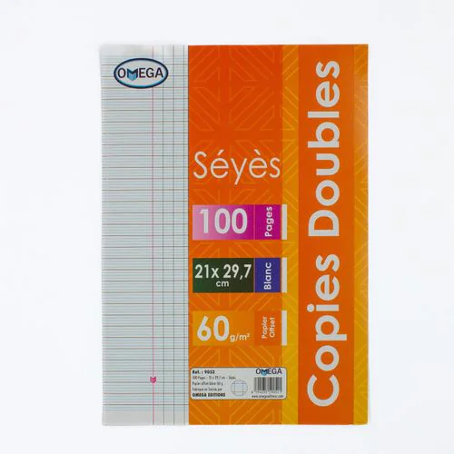 PAQUET DE 25 DOUBLES FEUILLES 21X29,7CM SEYES