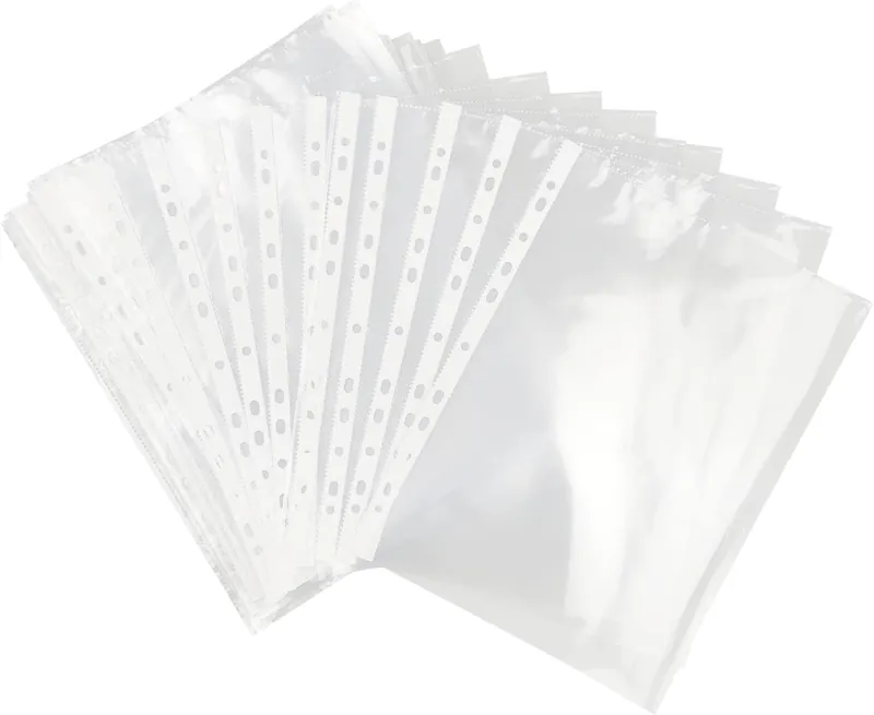 PAQUET DE 100 POCHETTES PERFORÉES 50 MICRONS