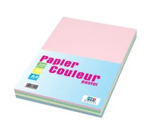 PAPIER COULEURS PASTELS 80GR A4 100F RIBAT