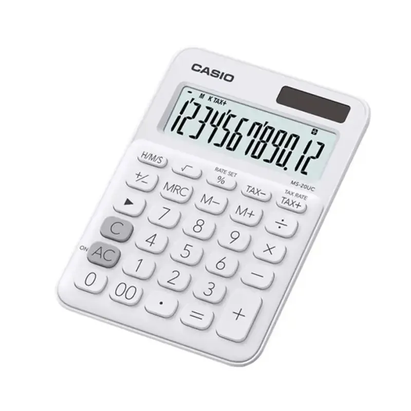 CALCULATRICE DE BUREAU 12 CHIFFRES CASIO BLANC MS-20UC-WE